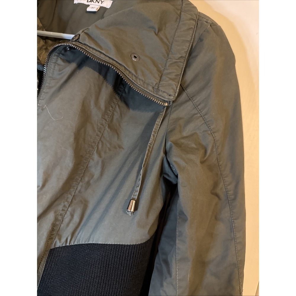 DKNY Army Green Anorak Womens Size Medium - Picture 5 of 8